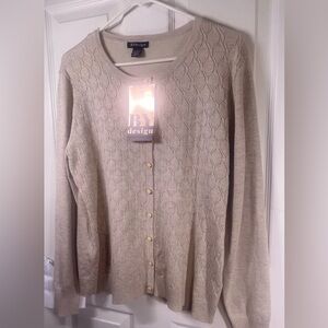 BY DESIGN NWT CARDIGAN SWEATER SIZE L